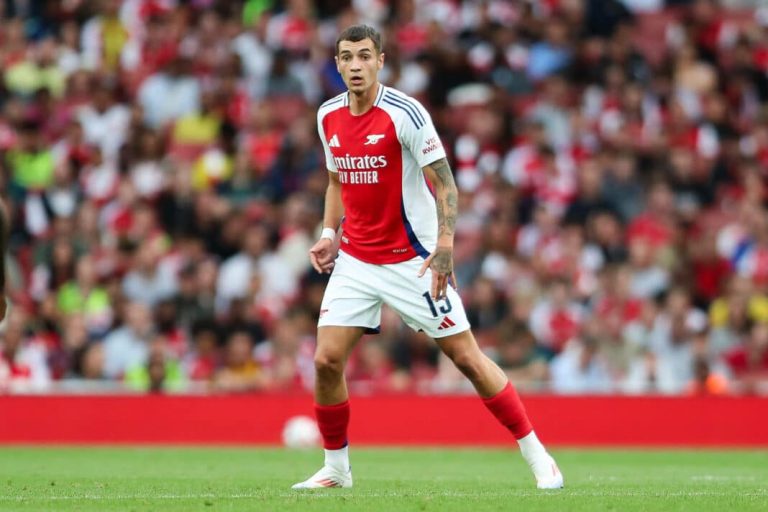 Arsenal FC v Bayer 04 Leverkusen Arsenal s Jakub Kiwior in action during the Arsenal FC v Bayer 04 Leverkusen pre-season